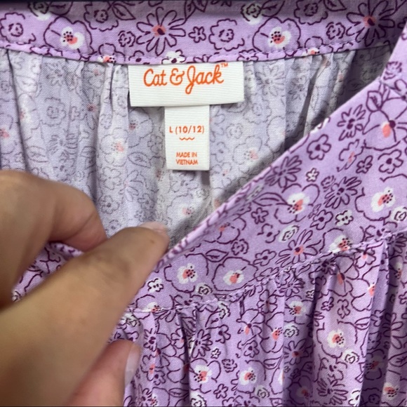 SOLD Cat and jack purple girls top si3 large - Picture 3 of 5